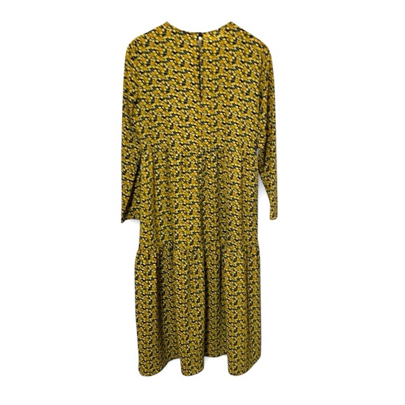 ASOS Yellow and Black Floral Long Sleeve Dress - Picture 10 of 15